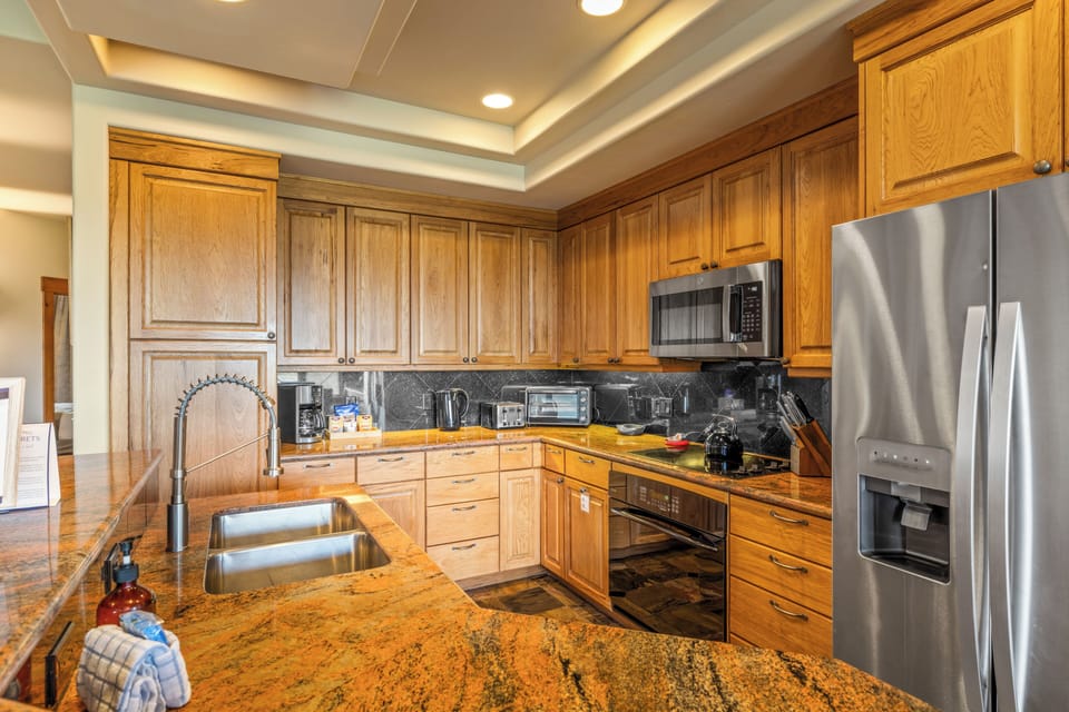 Plenty of counter space in the spacious kitchen