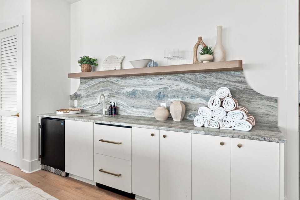 Stock your favorite drinks and keep vacation refreshments within easy reach.