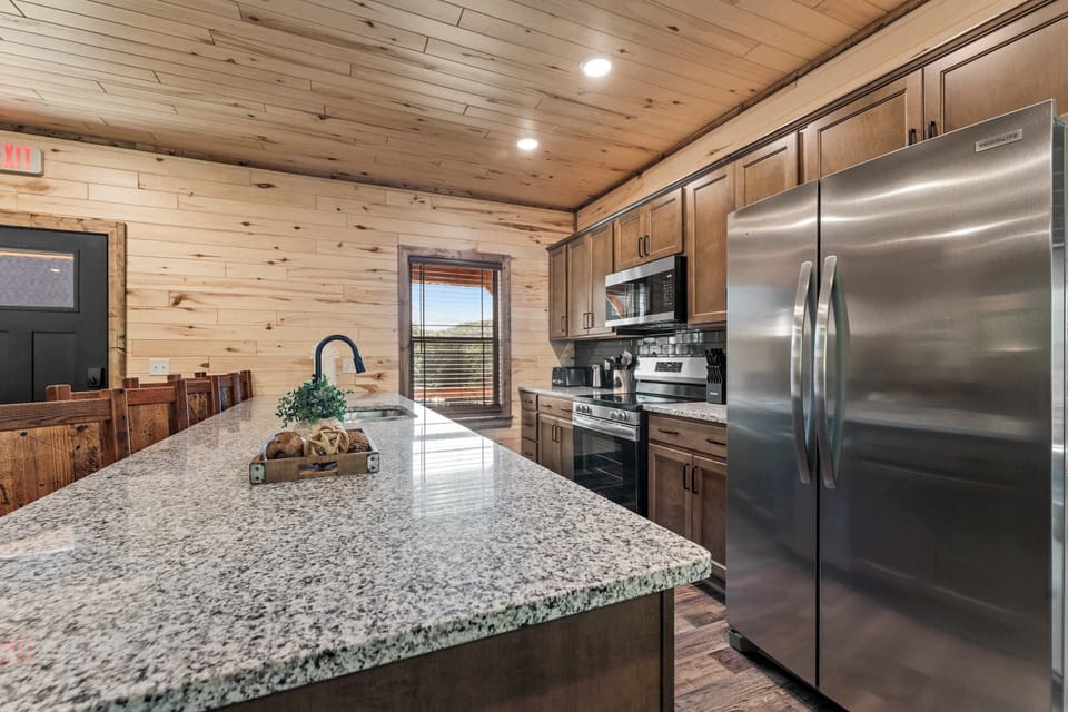 Cabinets are stocked with everything you would need to cook your favorite dishes!