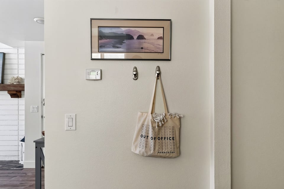 Entryway with convenient hooks and storage. (Harborlight)