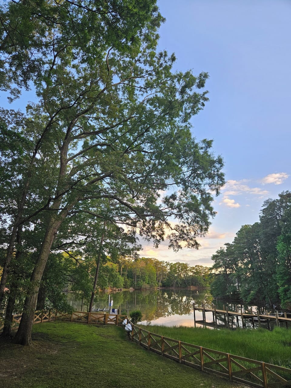 View from 2nd level deck of backyard