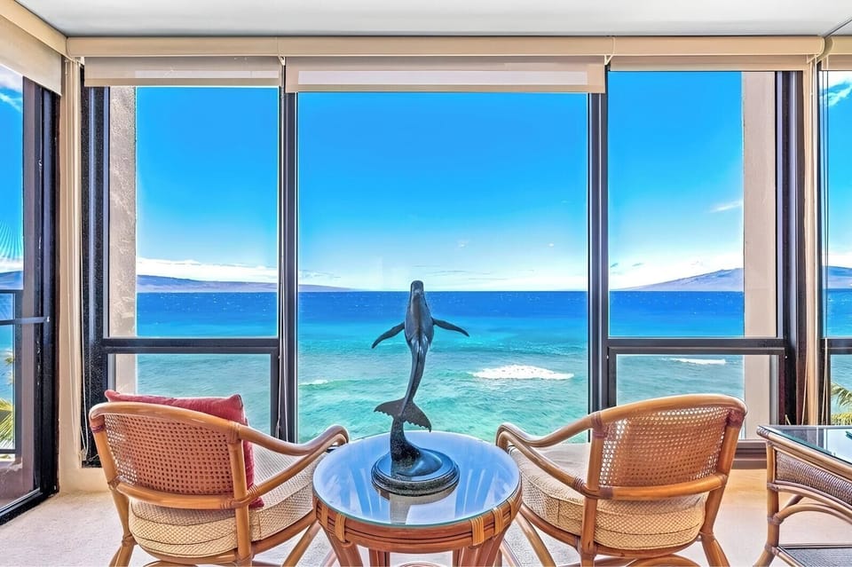 Sip your morning coffee and enjoy endless ocean views from the comfort of the living room  MAH-814