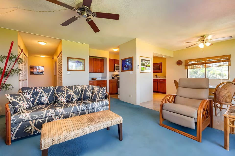 Living Room With Tropical Furnishings