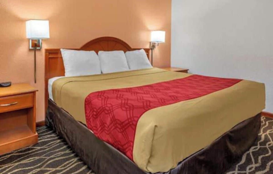 Standard Room | Desk, laptop workspace, blackout drapes, iron/ironing board
