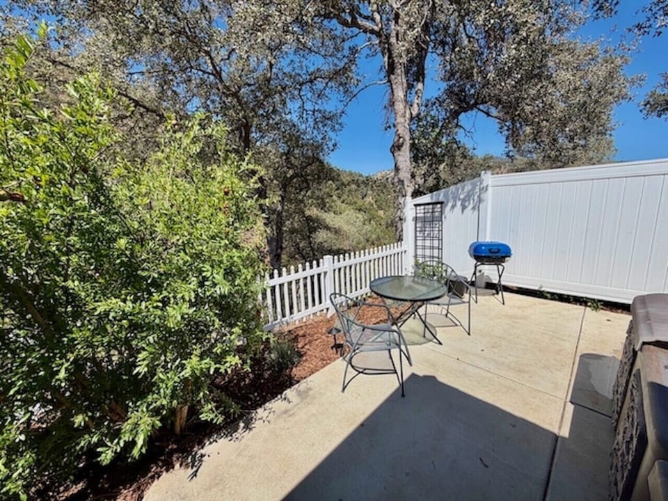 Private patio with bbq