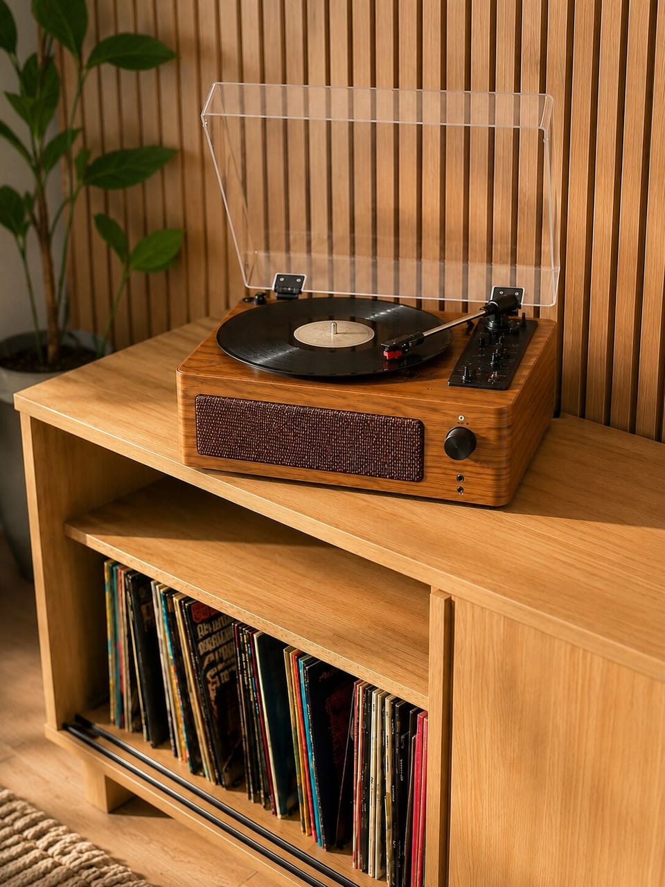 Slow down and enjoy a curated collection of vinyl records. Put on your favorite album, settle into a comfortable chair, and embrace the stillness.