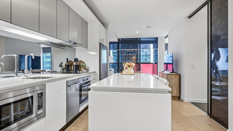 Modern appliances and generous bench space make cooking a pleasure.