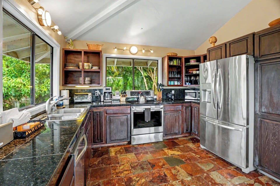 Kitchen with slate floors