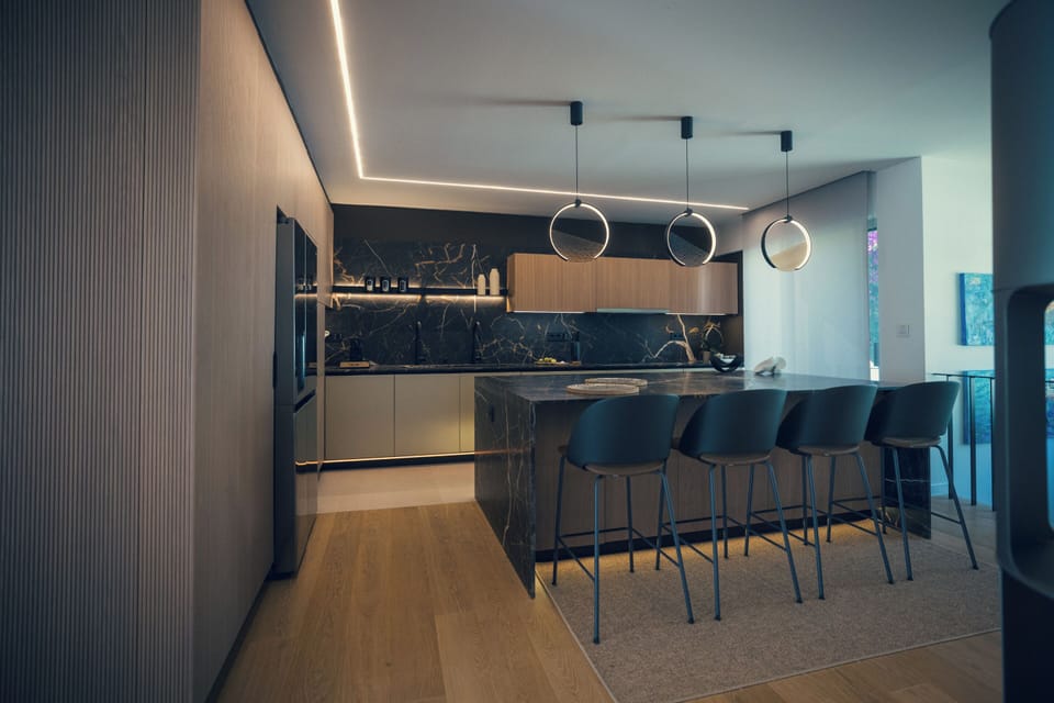 Luxury Villa, Private Pool, Sea View | Private kitchen | Espresso maker, full-size fridge, microwave, oven