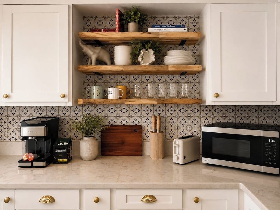 Modern farmhouse kitchen vignette