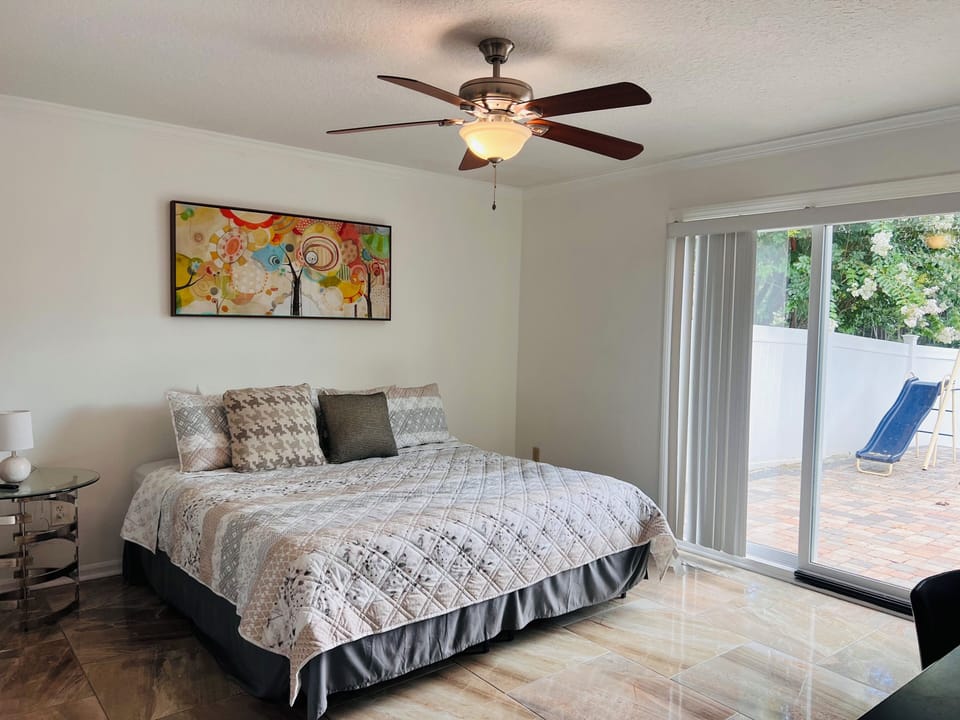 Master bedroom with lake view