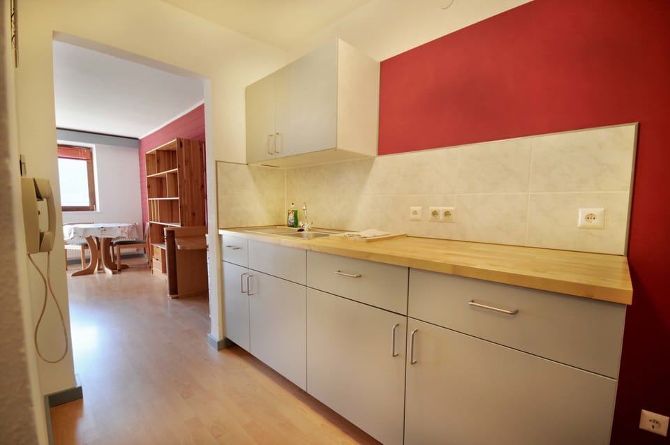 Double Apartment, 1 Bedroom, Mountain View with Terrace | Private kitchen | Full-size fridge, stovetop, coffee/tea maker, electric kettle