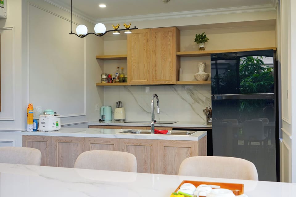 Villa, 2 Bedrooms, Private Pool, Sea View | Private kitchen | Full-size fridge, microwave, rice cooker, paper towels
