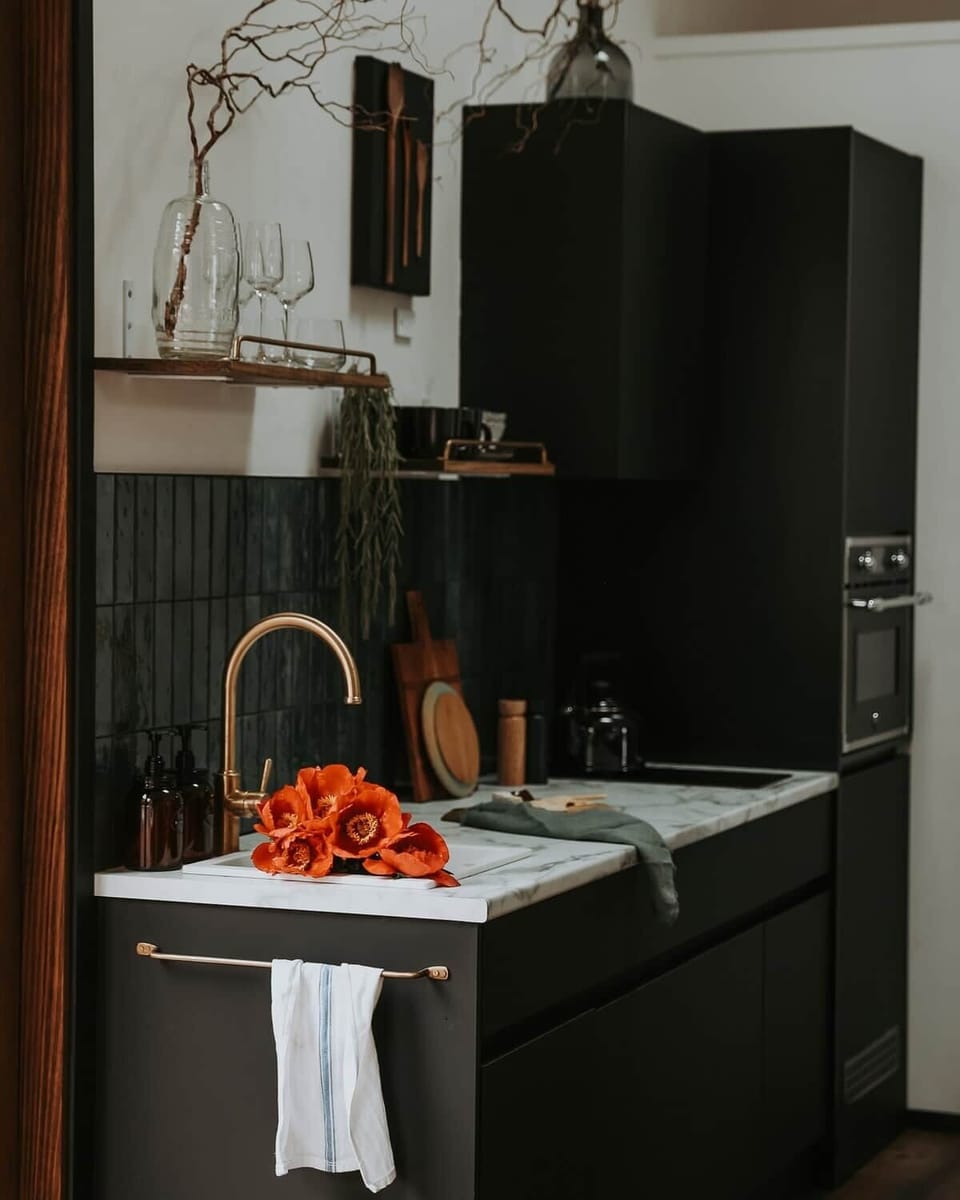A fully equipped, compact kitchen is the perfect place to tinker with Tasmania's produce. 