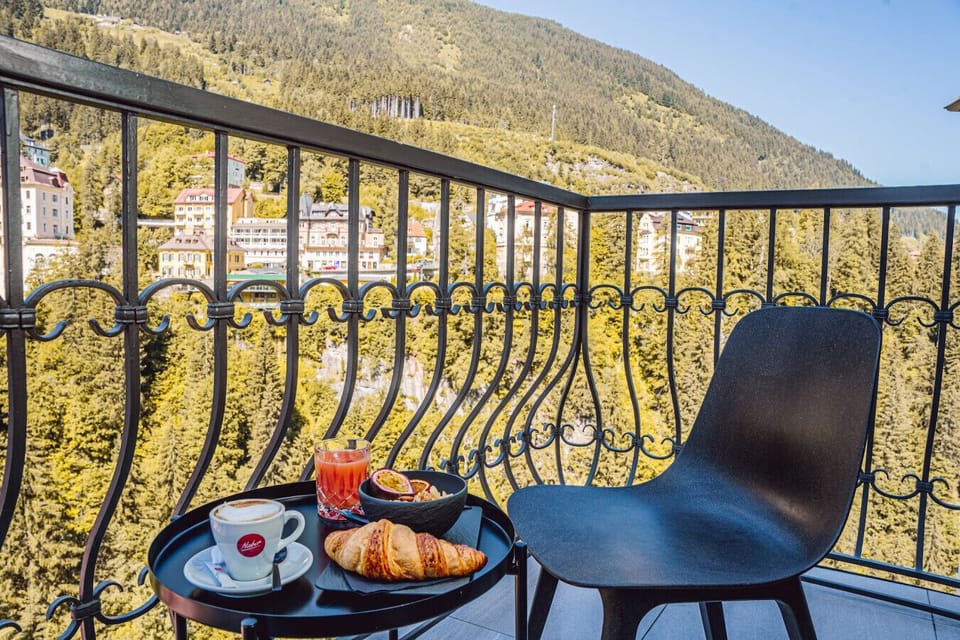 Balcony with mountain view
