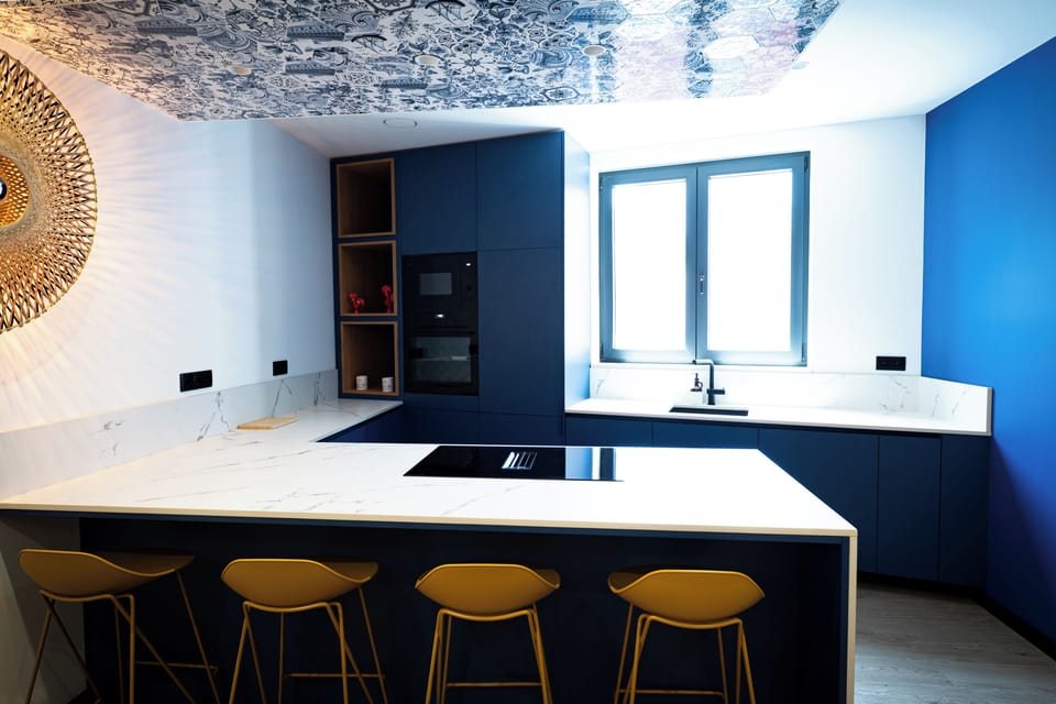 Deluxe Apartment | Private kitchen | Paper towels