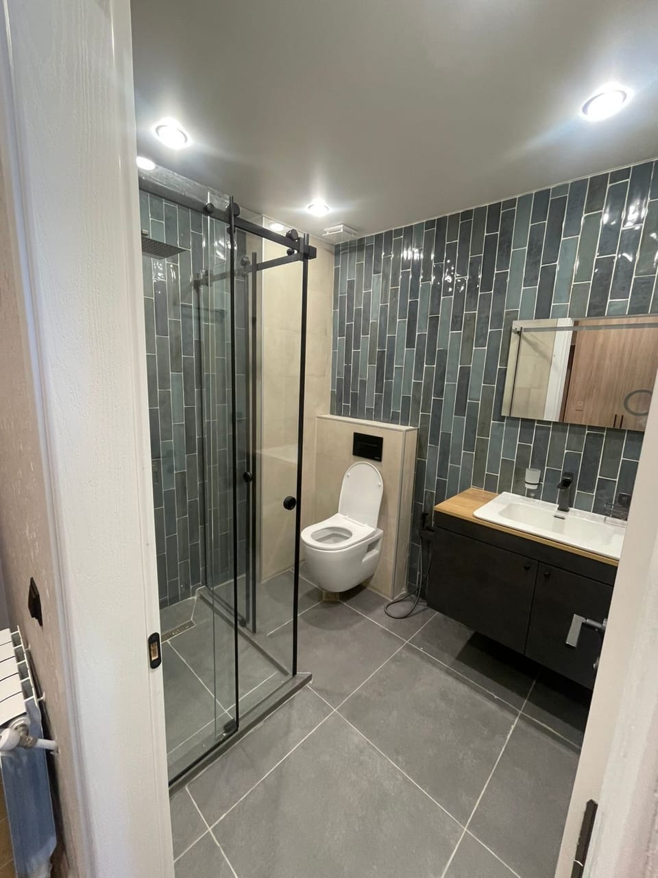 Studio, Balcony, Sea View | Bathroom | Shower, hair dryer, towels, soap