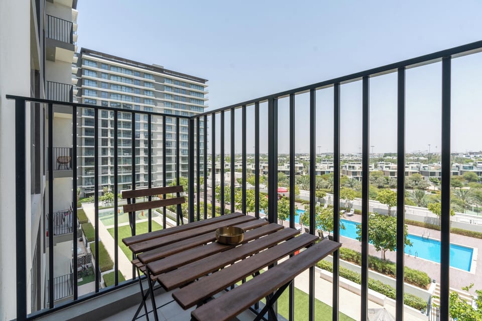 Deluxe Apartment, 2 Bedrooms, Balcony, Pool View | Balcony