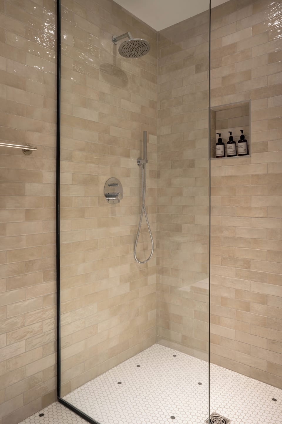 Superior Double Room, Courtyard View | Bathroom | Shower, hair dryer, towels, soap