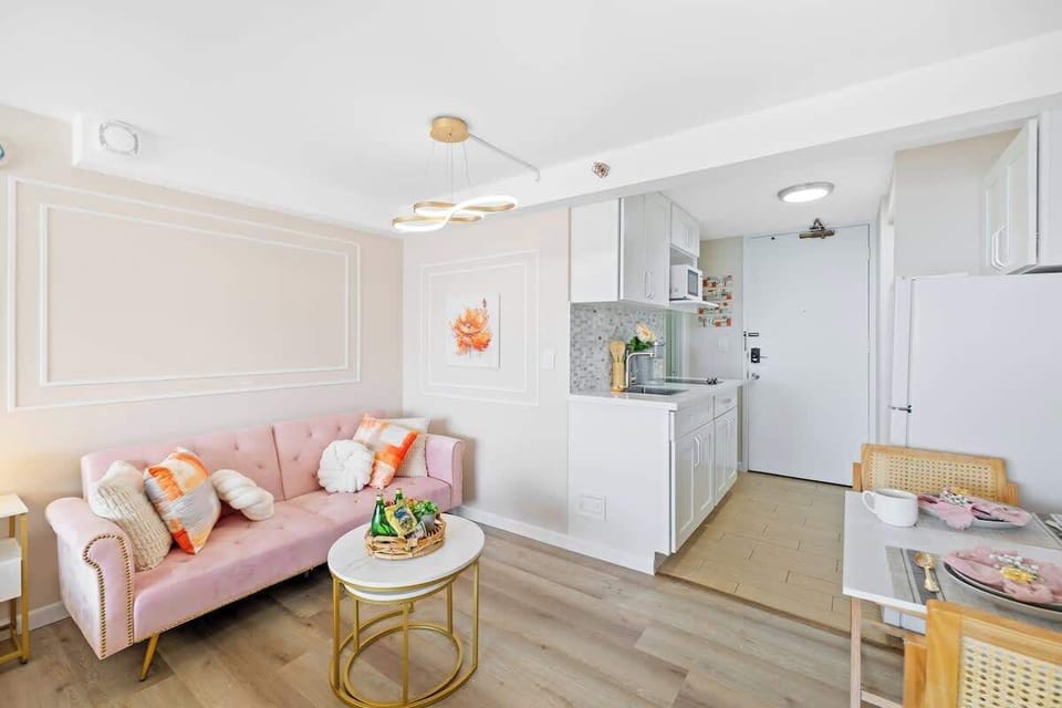 Apartment, Pool Access, Canal View (1 Bedroom) | Living area | Flat-screen TV