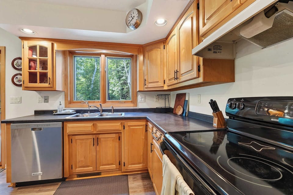 Kitchen is well appointed with all the things needed for your stay. 