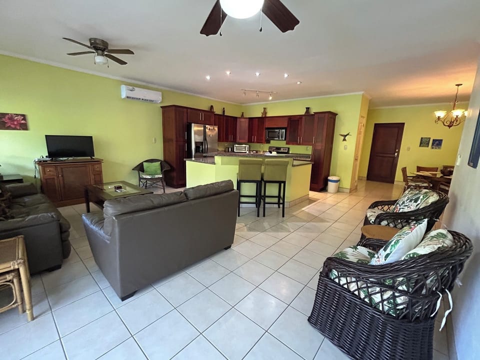 Living area towards kitchen