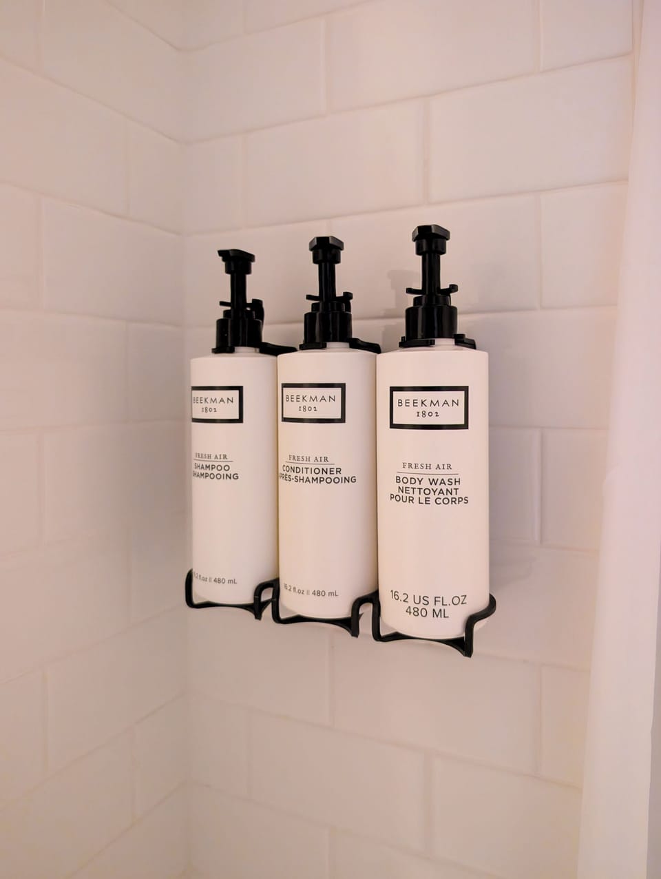 Free toiletries, hair dryer, towels, soap