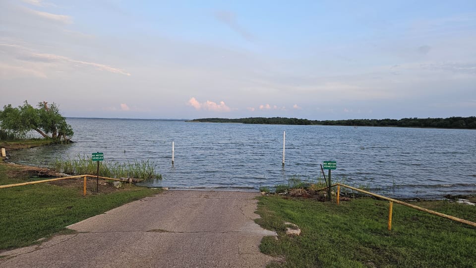Boat ramp is in the neighborhood and almost never has a line!