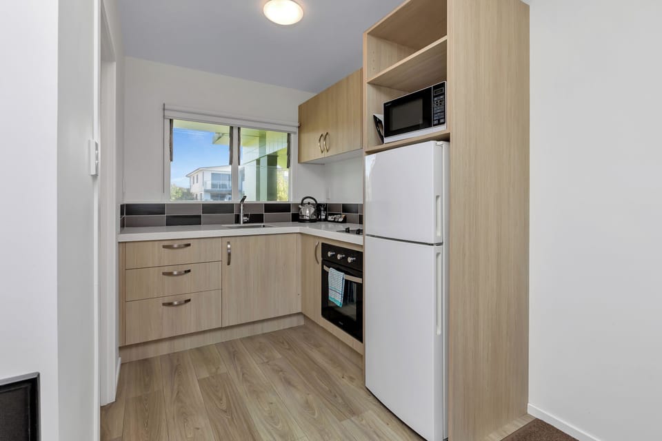 Deluxe Apartment, 1 Queen Bed | Private kitchen | Full-size fridge, microwave, oven, stovetop