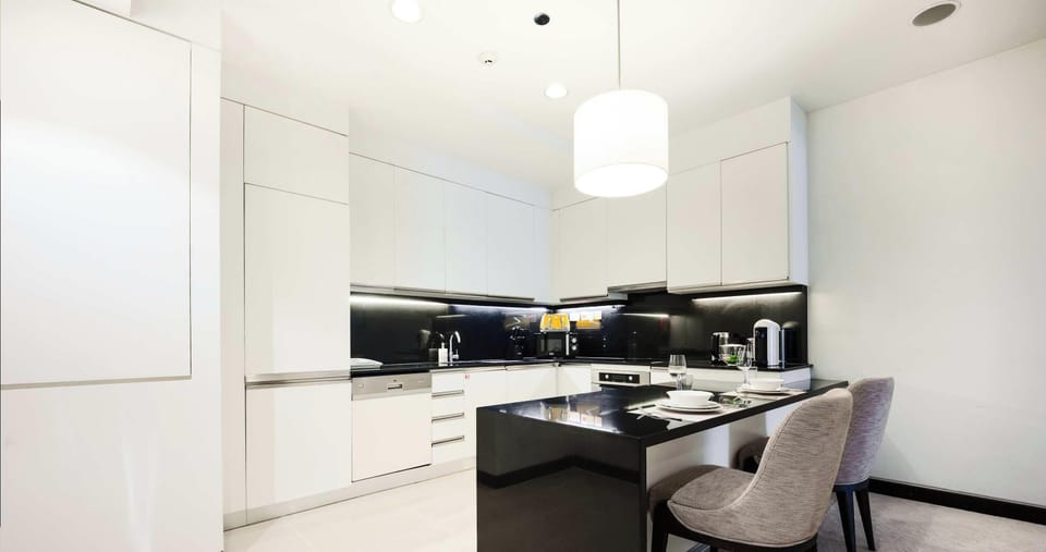 Sleek fully equipped kitchen