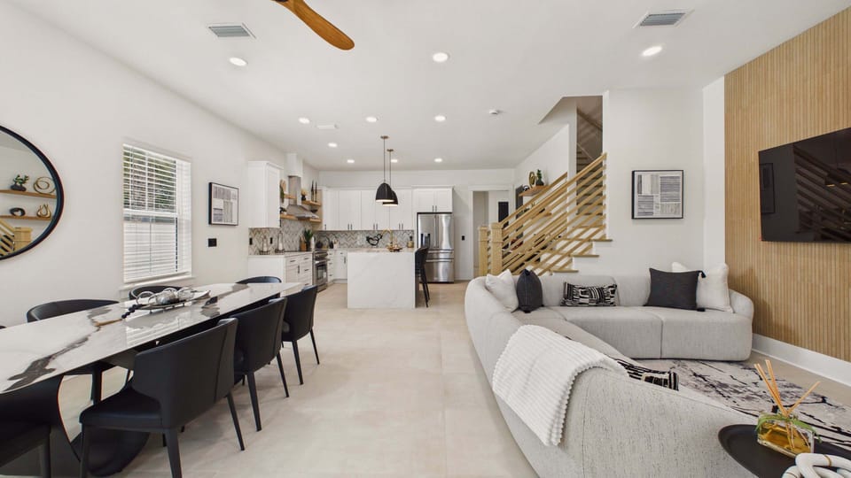 Walk into your open concept living and dining area