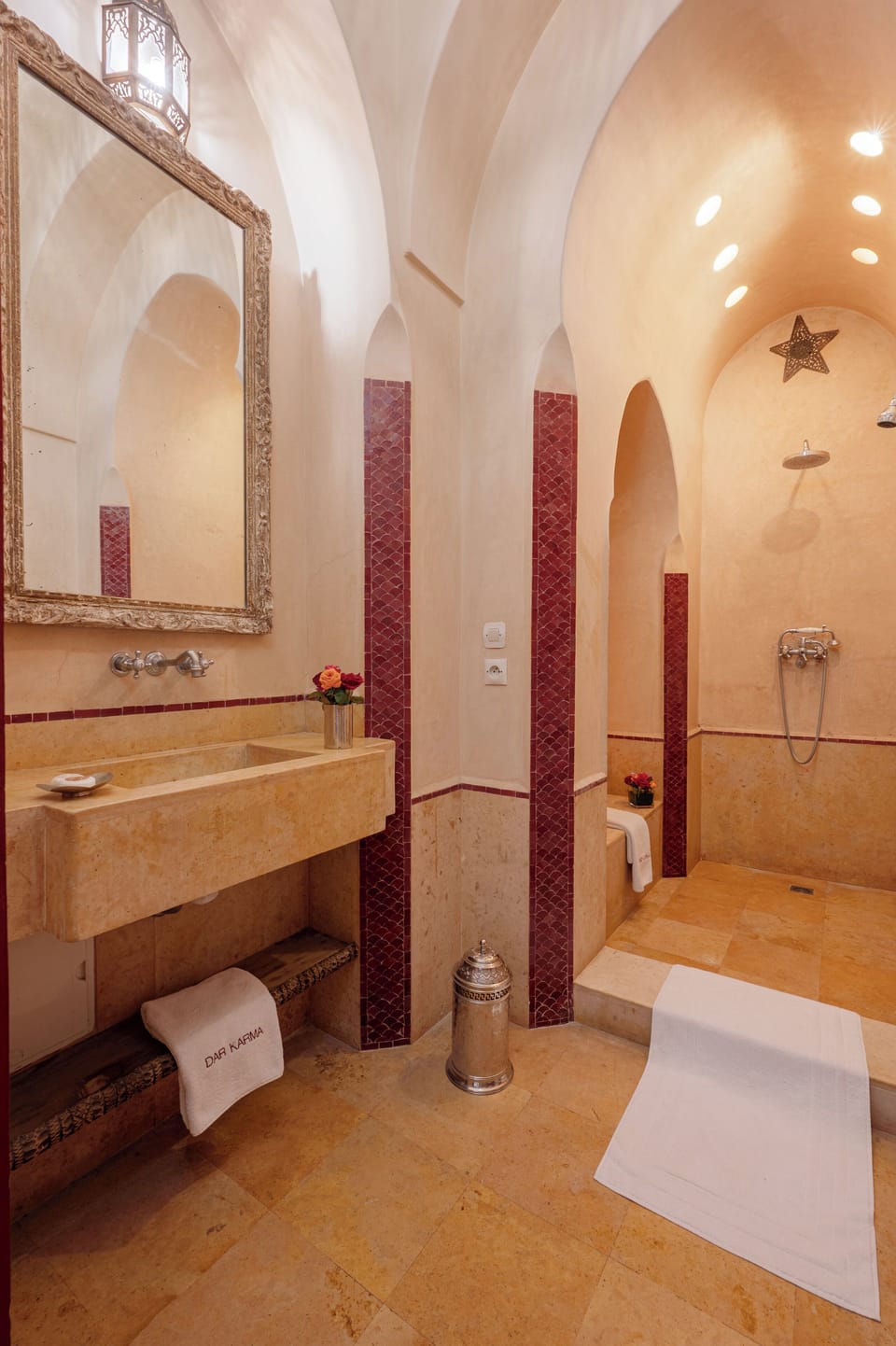 Shower, free toiletries, hair dryer, bathrobes