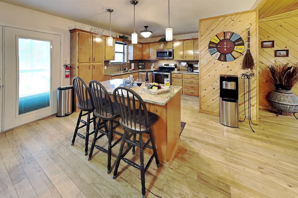 Kitchen - Countertop Seating for 3 + Stainless Steel Appliances