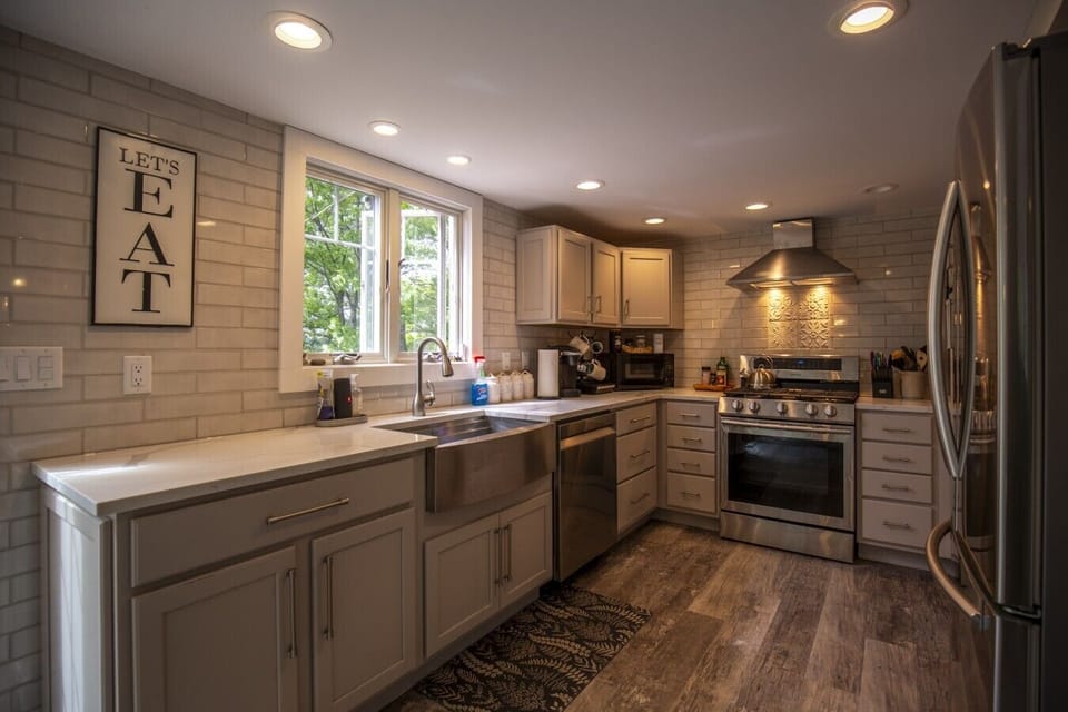 Lake view kitchen