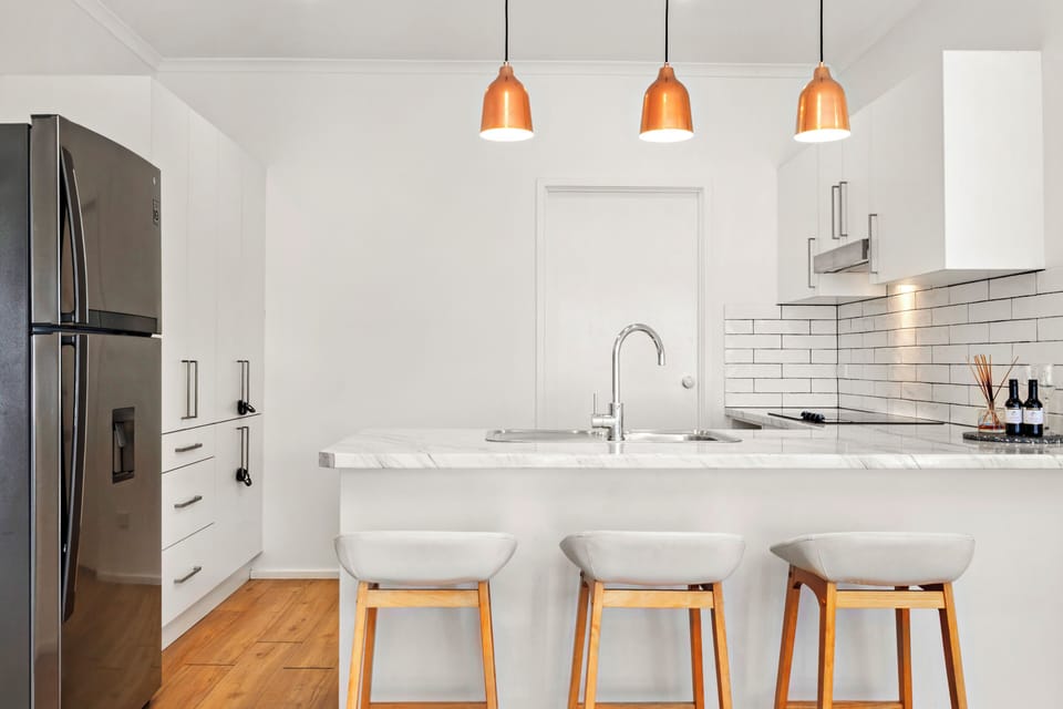 Discover the well-equipped kitchen, a culinary haven where you can unleash your inner chef and create delicious meals.