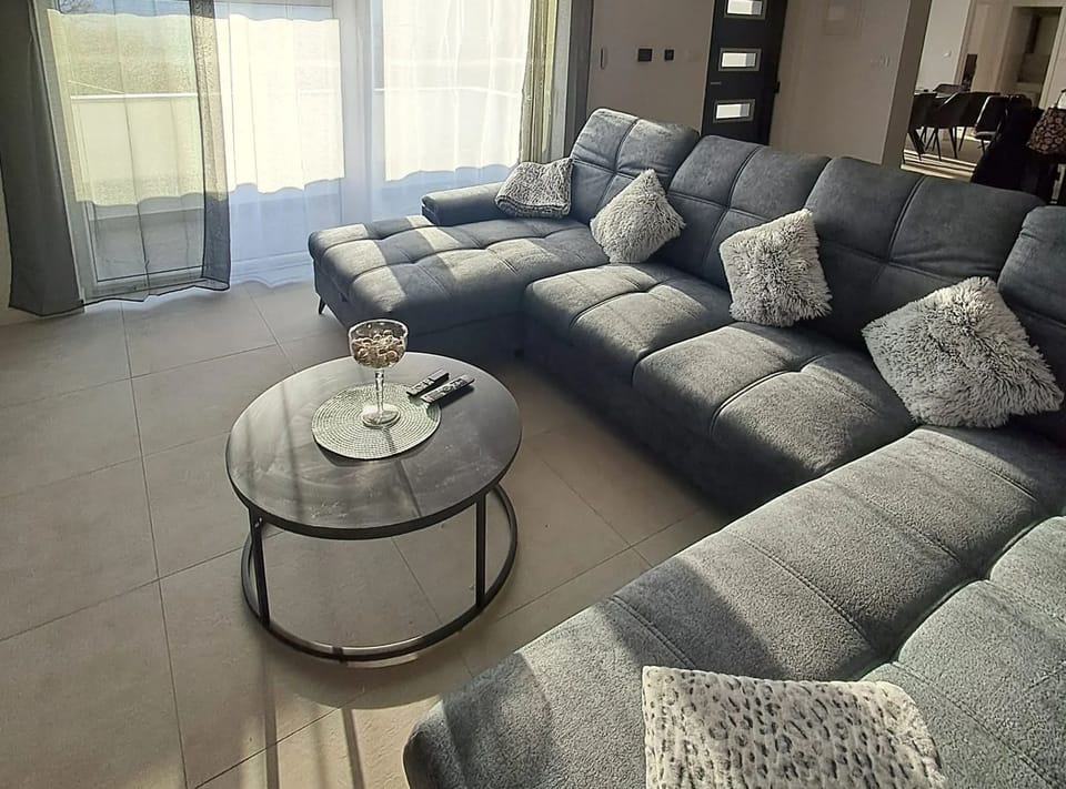 Villa (Villa Bribir - With Heated Pool, Jacu) | Living room | 32-inch flat-screen TV with satellite channels