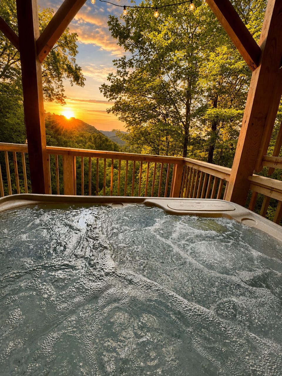 Outdoor spa tub