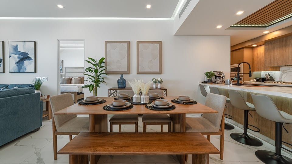 Elegant dining table.