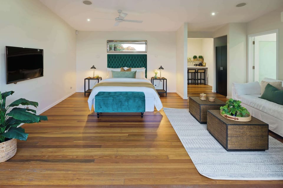 Light filled interiors connect seamlessly with the outdoors