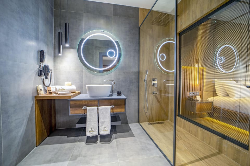 Luxury Room | Bathroom | Shower, free toiletries, hair dryer, bathrobes