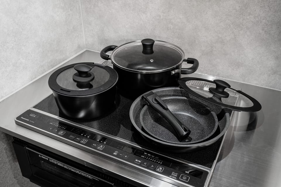Apartment | Private kitchen | Fridge, microwave, stovetop, rice cooker