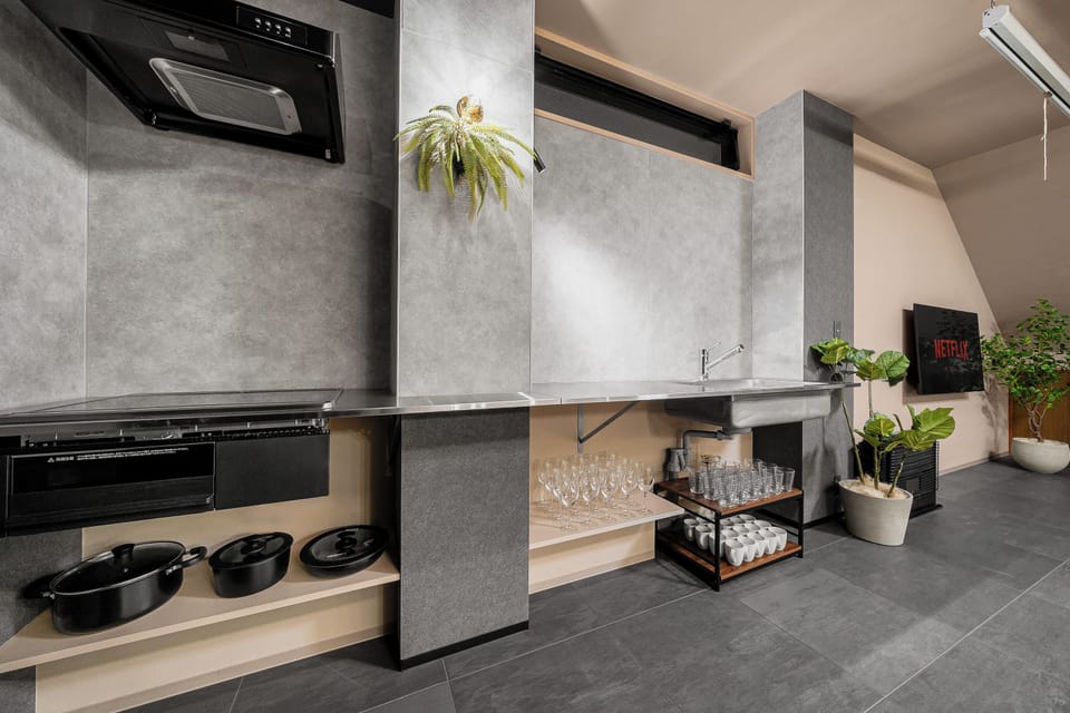 Apartment | Private kitchen | Fridge, microwave, stovetop, rice cooker