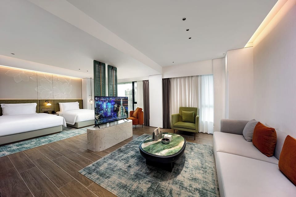 Luxury Twin Room, City View | View from room