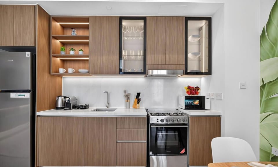 Standard Apartment, 1 Bedroom, City View | Private kitchen | Coffee/tea maker