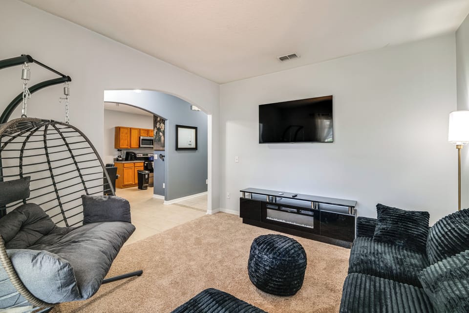 2nd Living Room | Den | TV | Fireplace