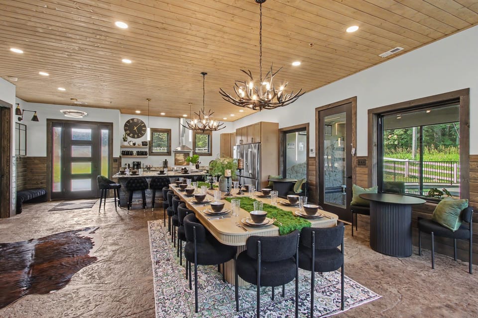 The open-concept layout keeps the kitchen, dining, and living spaces connected for effortless gathering.