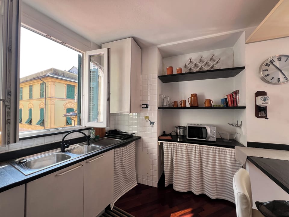 City Apartment, City View | Private kitchen | Fridge, microwave, stovetop, cookware/dishes/utensils