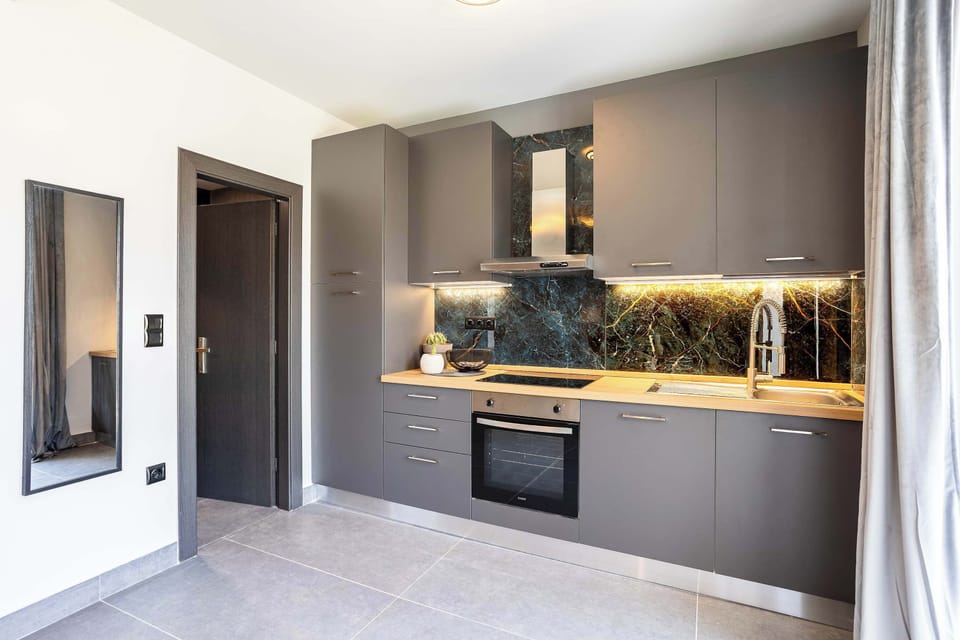 Fully equipped contemporary kitchen