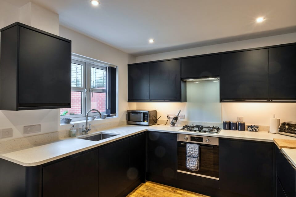 House | Private kitchen | Highchair, cleaning supplies