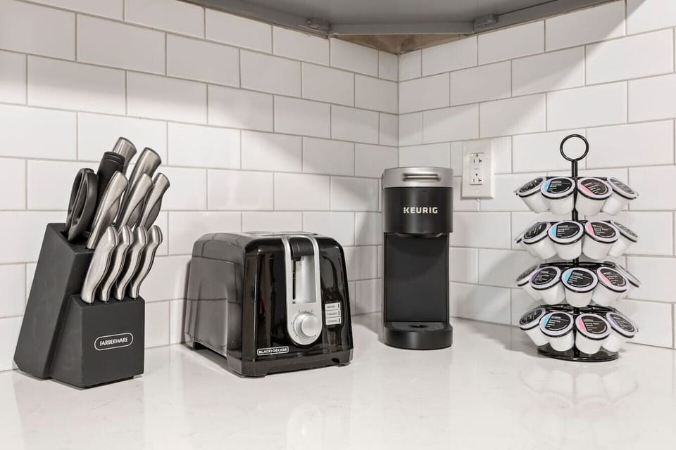Enjoy a fresh cup of coffee with our Keurig machine.